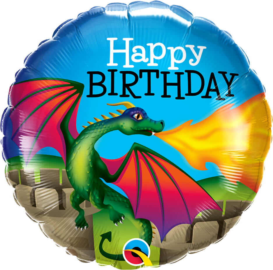 18″ / 46cm Birthday Mythical Dragon Qualatex #13314