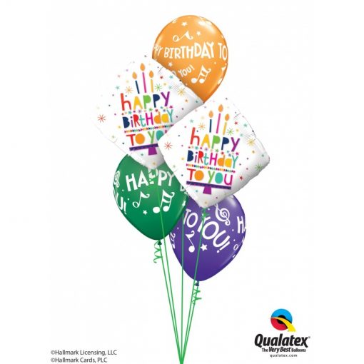 Bukiet 881 Happy Birthday to You Diamond Qualatex #78666-2 18461-3