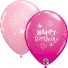 11" / 28cm Birthday Sparkle Asst of Wild Berry, Pink Qualatex #38856-1