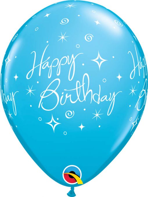 11" / 28cm 6szt Birthday Elegant Sparkles & Swirls Retail Asst Qualatex #43075