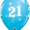 11" / 28cm 21 Sparkle-A-Round Robin's Egg Blue Qualatex #44921-1