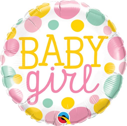 18" / 46cm Baby Girl Dots Qualatex #55388
