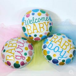 18" / 46cm Welcome Baby Dots Qualatex #55391