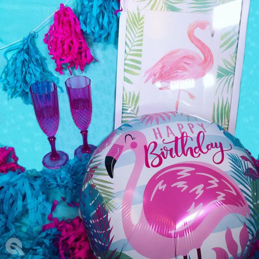 18″ / 46cm Birthday Pink Flamingo Qualatex #57274