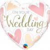 18" / 46cm On Your Wedding Day Hearts Qualatex #57325
