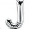 34" / 86cm Silver Letter J North Star Balloons #58956