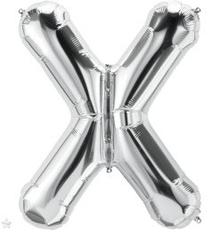 34" / 86cm Silver Letter X North Star Balloons #58984