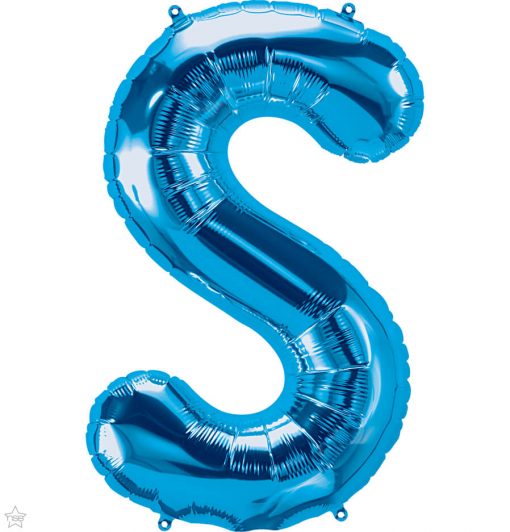 34" / 86cm Blue Letter S North Star Balloons #59265