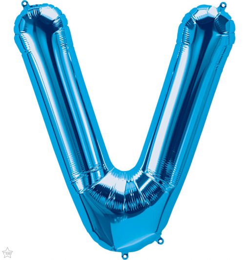 34" / 86cm Blue Letter V North Star Balloons #59271