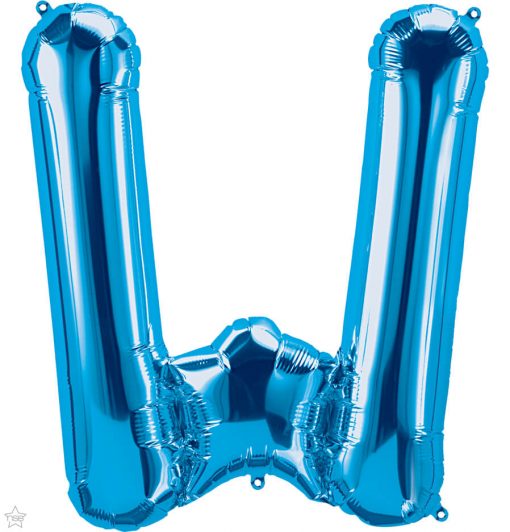34" / 86cm Blue Letter W North Star Balloons #59273