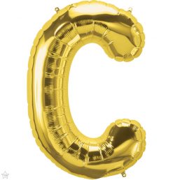 34" / 86cm Gold Letter C North Star Balloons #59285