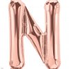 34" / 86cm Rose Gold Letter N North Star Balloons #59872