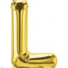 34" / 86cm Gold Letter L North Star Balloons #59934
