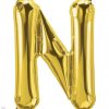 34" / 86cm Gold Letter N North Star Balloons #59938