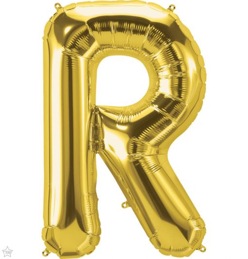 34" / 86cm Gold Letter R North Star Balloons #59946