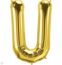 34" / 86cm Gold Letter U North Star Balloons #59952
