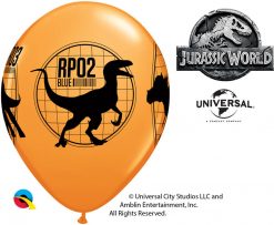 11" / 28cm Jurassic World: Fallen Kingdom Asst of Red, Yellow, Orange Qualatex #80790-1