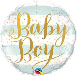 18″ / 46cm Baby Boy Blue Stripes Qualatex #88001