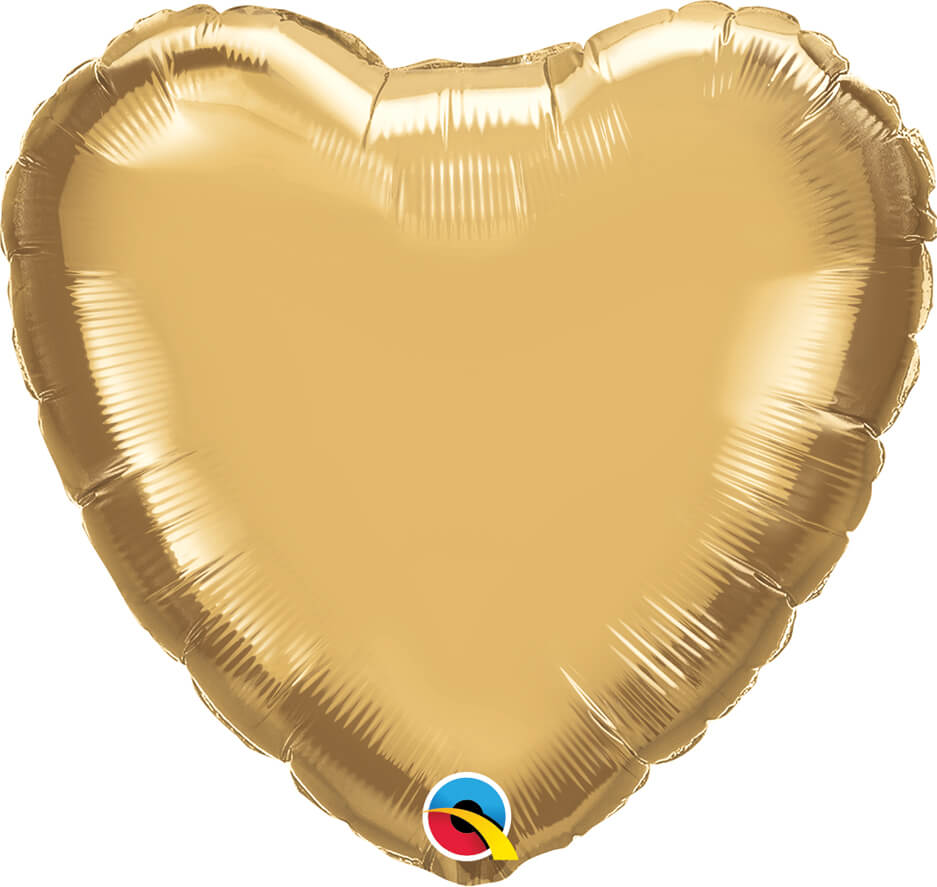18″ / 46cm Heart Chrome® Gold Qualatex #90039