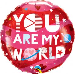 18″ / 46cm You Are My World Qualatex #97171