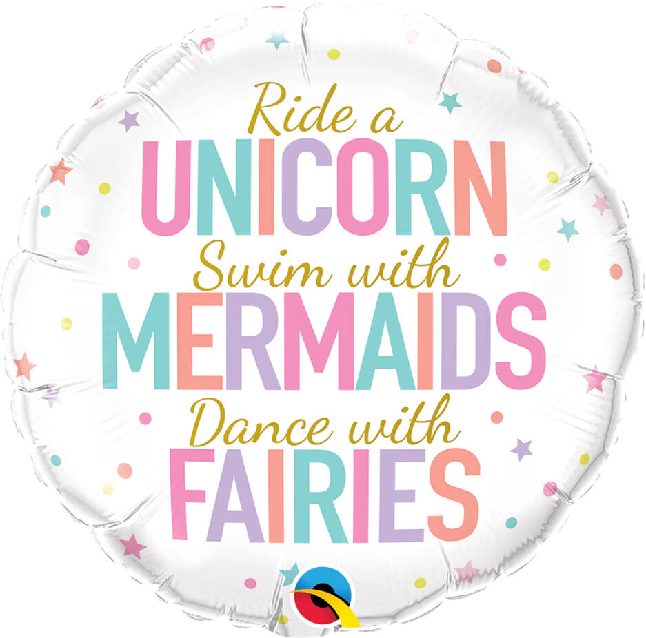 18″ / 46cm Unicorn/Mermaids/Fairies Qualatex #97402