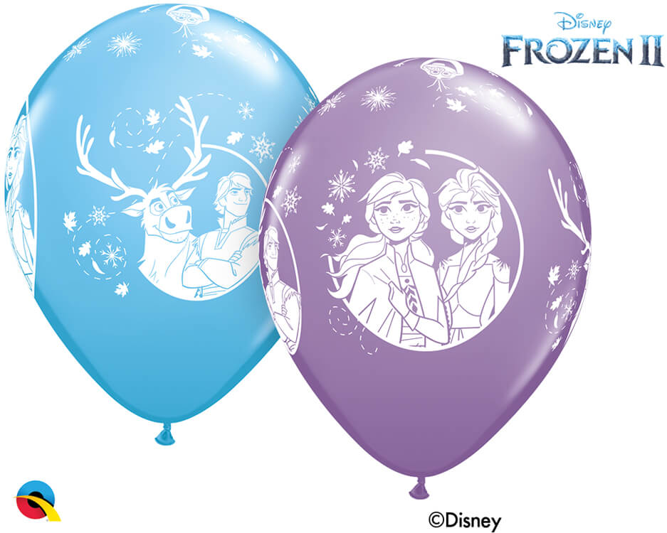 11" / 28cm Disney Frozen 2 Asst of Pale Blue, Spring Lilac Qualatex #98305-1