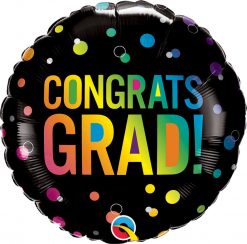 18″ / 46cm Congrats Grad Ombre Dots Qualatex #98488