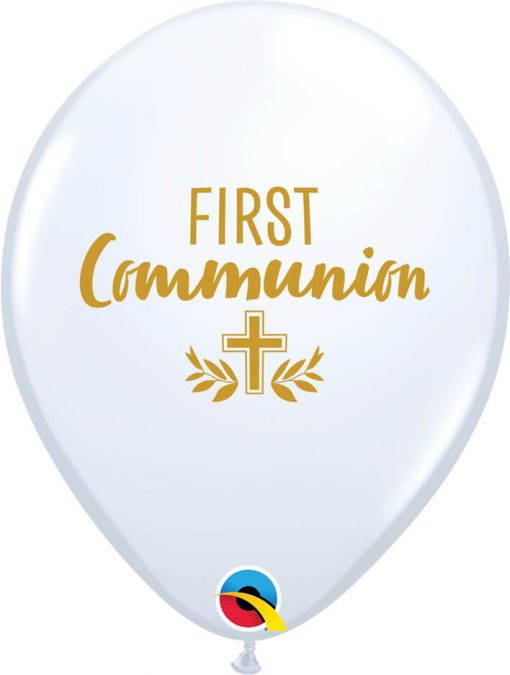 11" / 28cm First Communion Cross White Qualatex #10645-1