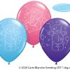 11" / 28cm Tatty Teddy Balloons Asst of Pale Blue, Purple Violet, Rose Qualatex #12557-1