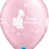 11" / 28cm Christening Soft Pony Pearl Pink Qualatex #14779-1