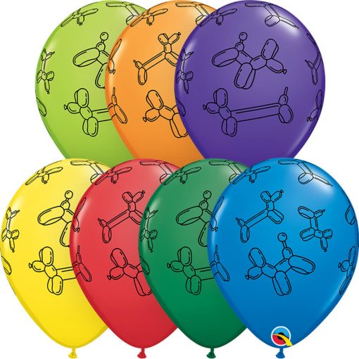 11" / 28cm Balloon Dogs Carnival Asst Qualatex #15755-1