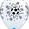 11" / 28cm 6szt Soccer Balls White Qualatex #18062