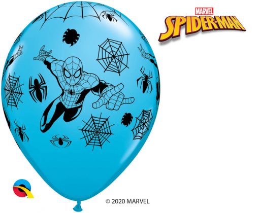 11" / 28cm MARVEL'S Spider-Man Asst of Red, White, Yellow, Robin's Egg Blue Qualatex #18671-1