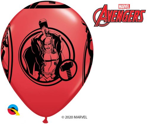 11" / 28cm MARVEL'S Avengers Assemble™ Assot of Red, Lime Green, Goldenrod, Robin's Egg Blue Qualatex #18673-1