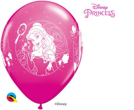 11" / 28cm Disney Princess Cameos Asst of Wild Berry, Pink, Spring Lilac Qualatex #18679-1