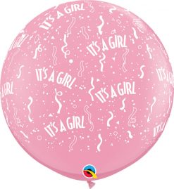 3' / 91cm It's A Boy-A-Round Pink Qualatex #29166-1