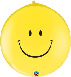 3' / 91cm Smile Face Yellow (neck up) Qualatex #29210-1