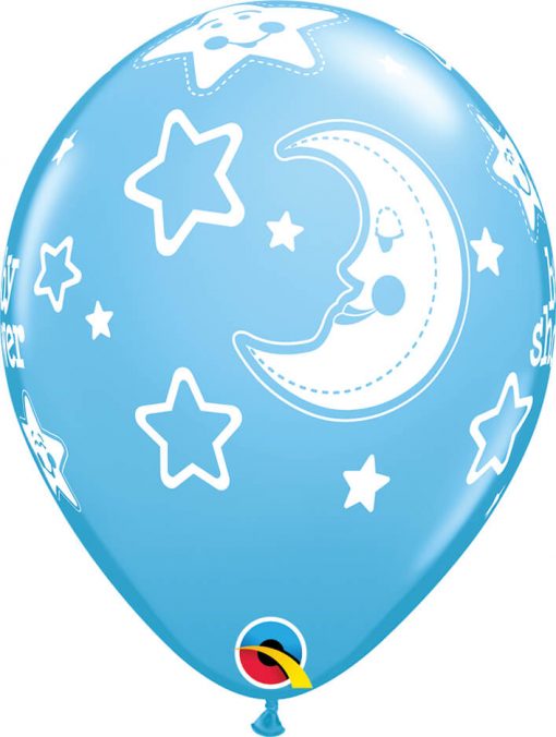 11" / 28cm Baby Shower Moon & Stars Qualatex #36982-1
