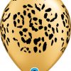 11" / 28cm Leopard Spots Gold Qualatex #37042-1