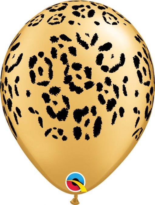 11" / 28cm Leopard Spots Gold Qualatex #37042-1