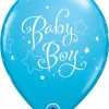 11" / 28cm 6szt Baby Boy Stars Robin's Egg Blue Qualatex #43001