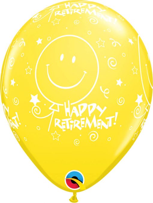 11" / 28cm Retirement! Smile Face-A-Round Tropical Asst Qualatex #46106-1