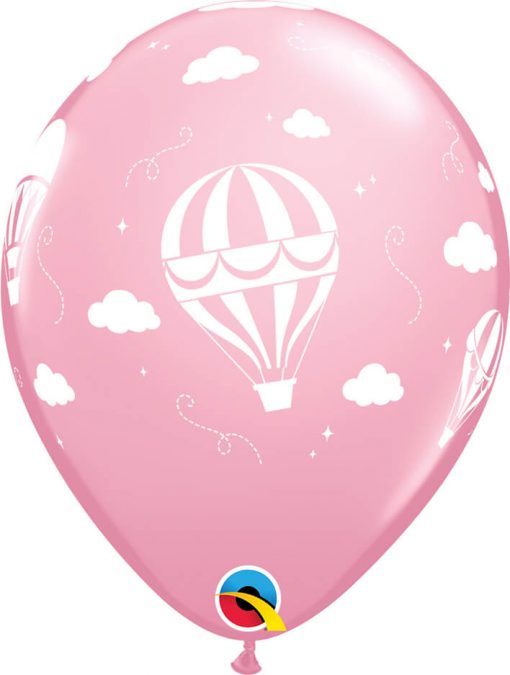 11" / 28cm Hot Air Balloons Asst of Wild Berry, Pink Qualatex #86559-1