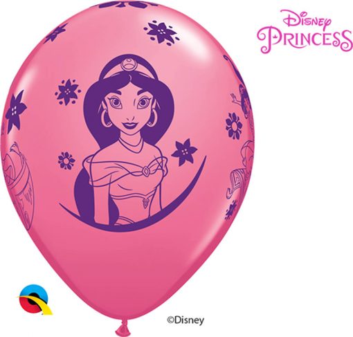 11" / 28cm Disney Princess Jasmine Asst of Spring Lilac, Caribbean Blue, Rose Qualatex #87472-1