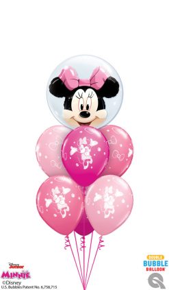 Bukiet 604 Disney Minnie Mouse Pink Bubble Bouquet Qualatex #27568 18685-6