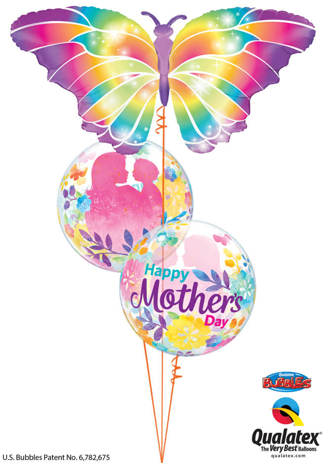 Bukiet 912 Rainbow Butterfly Mother’s Day Qualatex #55581 11656