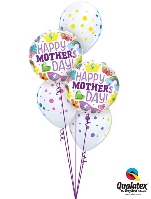 Bukiet 895 Wishing You a Beautiful Mother's Day! Qualatex #98425-2 88217-3