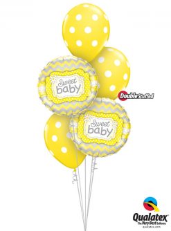Bukiet 1010 Big Yellow Baby Polka Dots Qualatex #25856-2 81680-3 43804-3