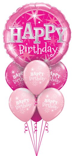 Bukiet 1133 Luxurious Pink Sparkle Birthday Qualatex #43172 38856-6