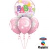 Bukiet 1069 Pink Baby Girl Moon & Stars Qualatex #23598 24940-3
